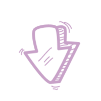 Printwerbung 3 Icon Pfeil flieder